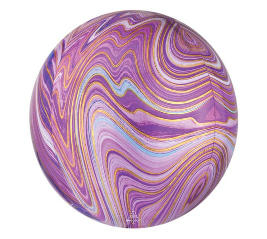Anagram Purple Marblez ORBZ 16in Balloon