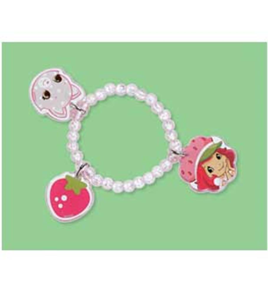 Pulsera de dijes de fresa 4ct