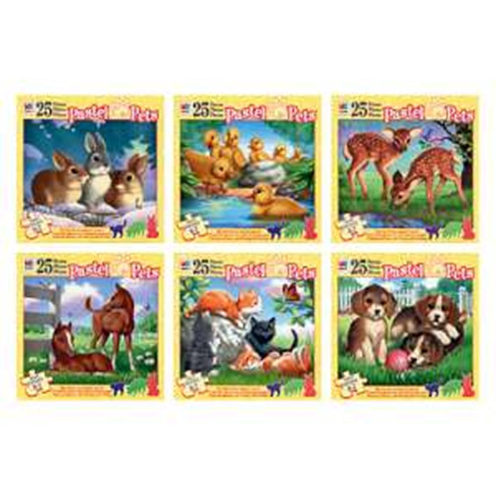 Puzzles Pastel Pets 25pc