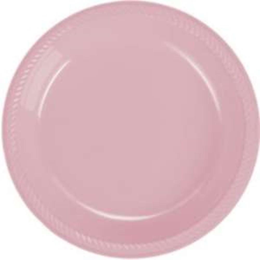 Nuevo Plato Plástico Rosa (S) 20ct