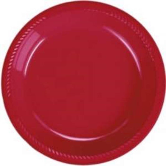 Platsic Plates Apple Red 20ct