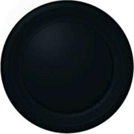 Black Plastic Plate (L) 20ct