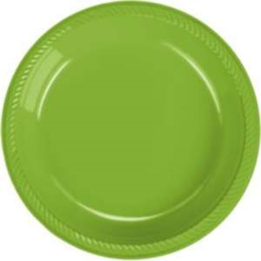 Round Plastic Plates Kiwi 9 inch 20ct