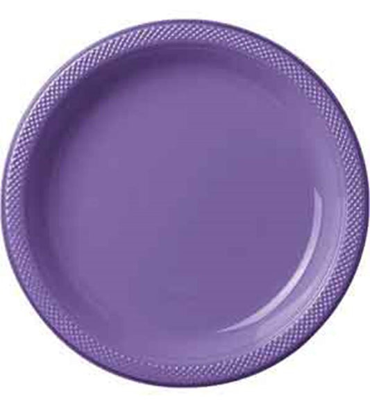 Round Plastic Plates New Purple 10 inch 20ct