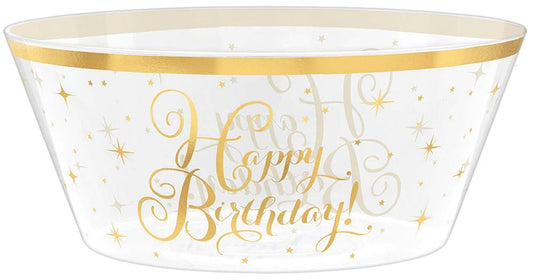 Gold Birthday Bowl Plastic