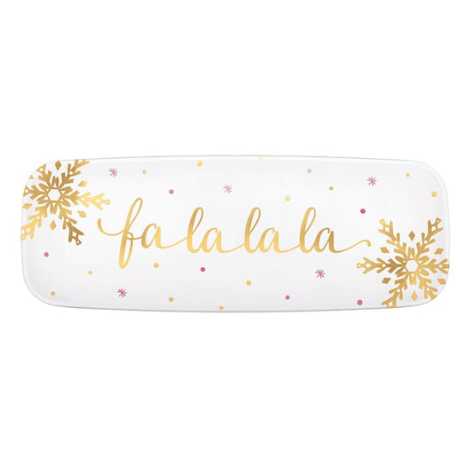 Fa La La La La Plastic Platter Hot-Stamped