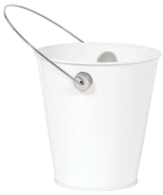 Metal Bucket White 1ct