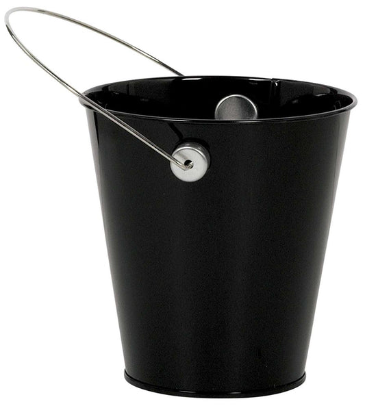 Metal Bucket with Handle Black 1ct