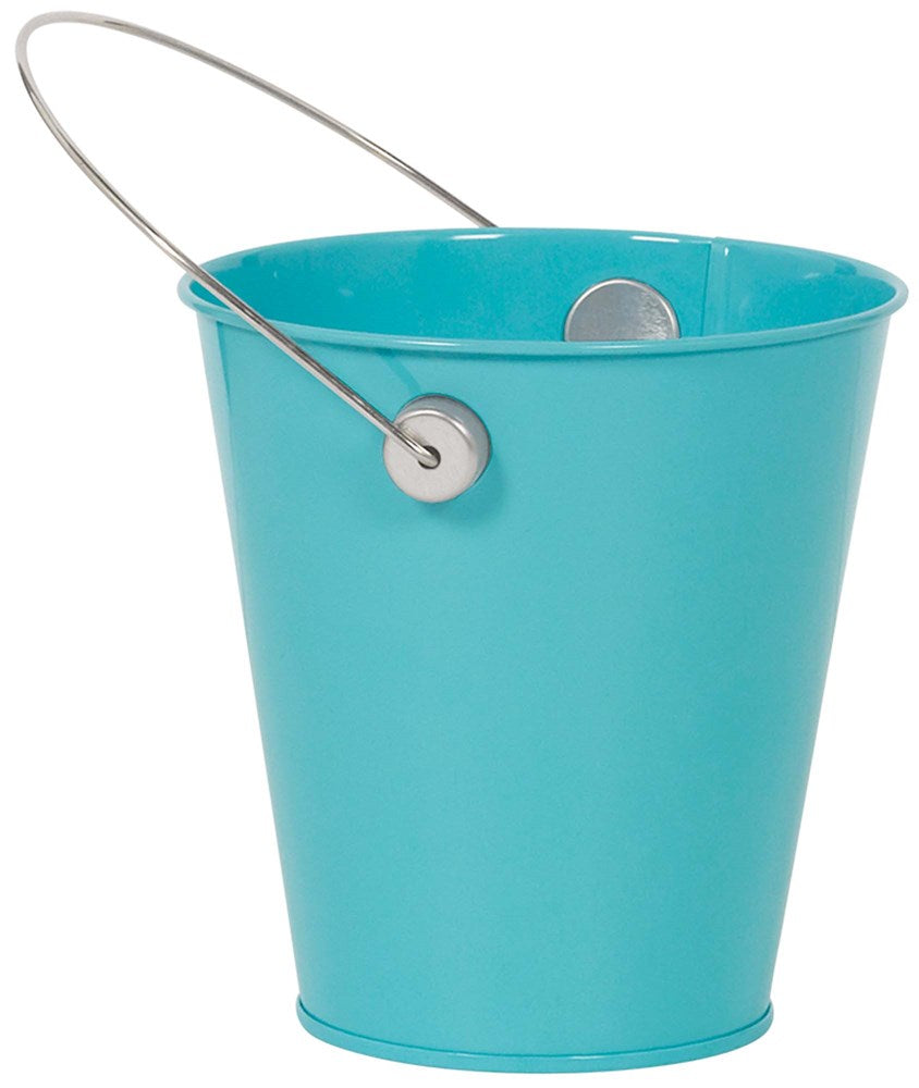 Metal Bucket Caribean Blue 1ct