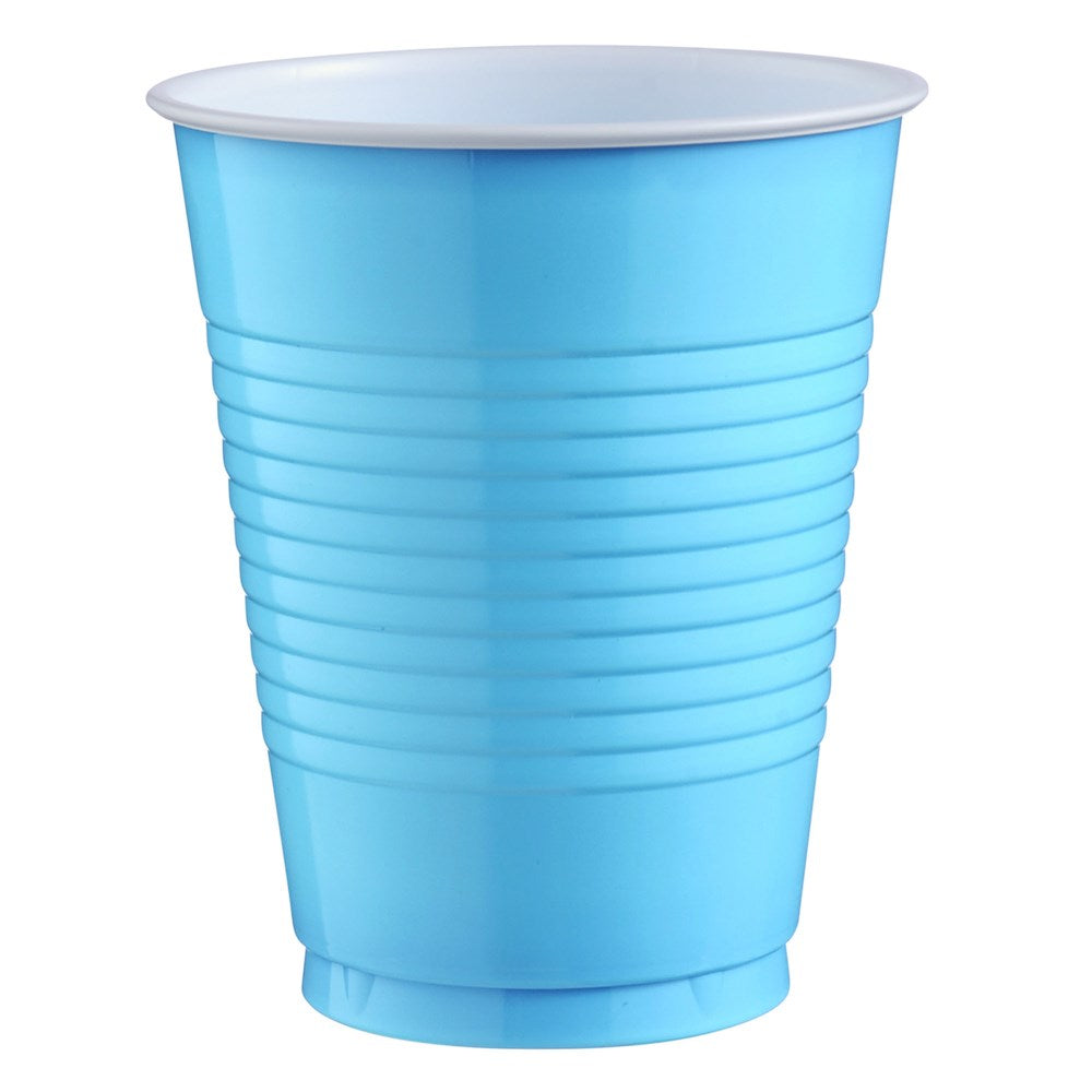 Vaso Plástico Azul Caribe 16oz 50ct