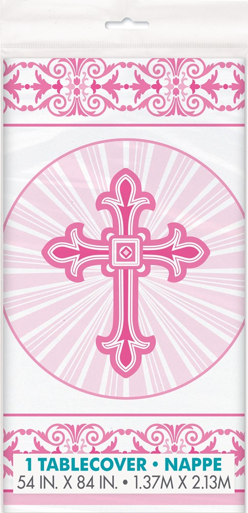 Rad Cross Mantel 54x84 - Rosa