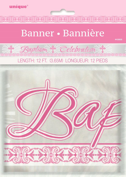 Rad Cross Banner 12ft - Pink