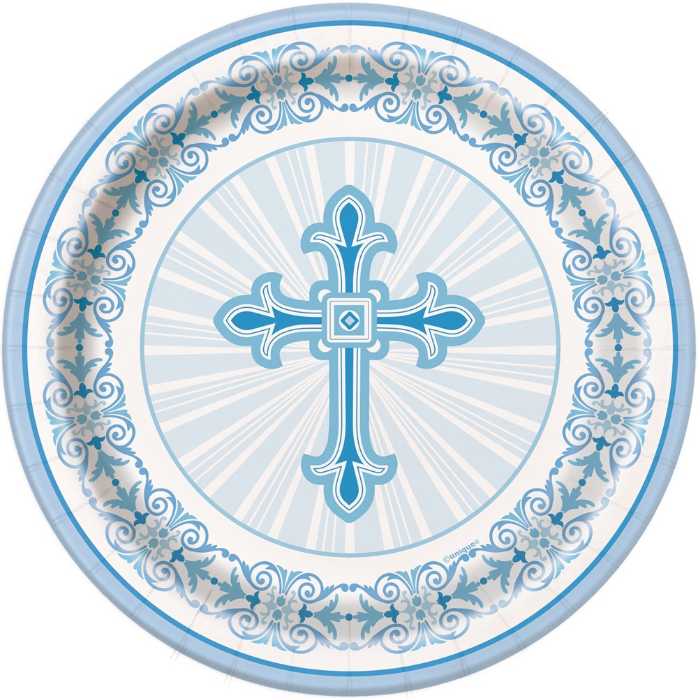 Rad Cross Plate (S) 8ct - Blue