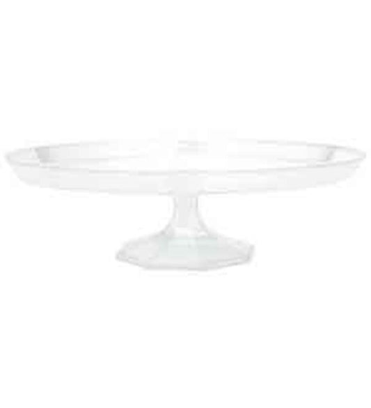 Large Dessert Stand Platter Clear 1ct