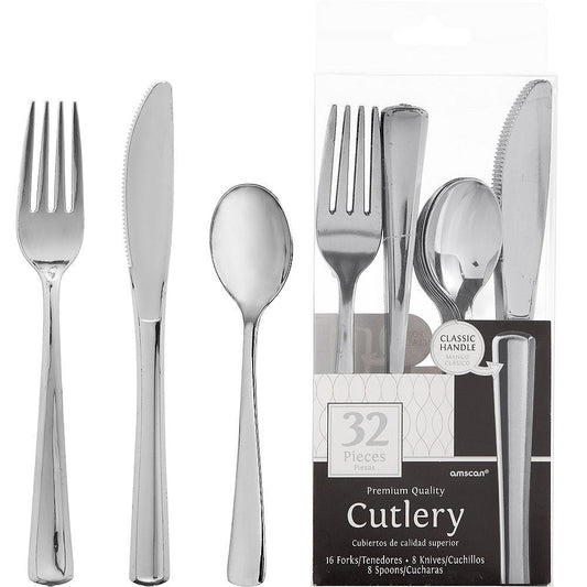 Premium Cutlery Assorted Stainless Silver 32ct