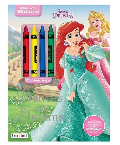 Disney Princess Color and Activity Book W Crayons