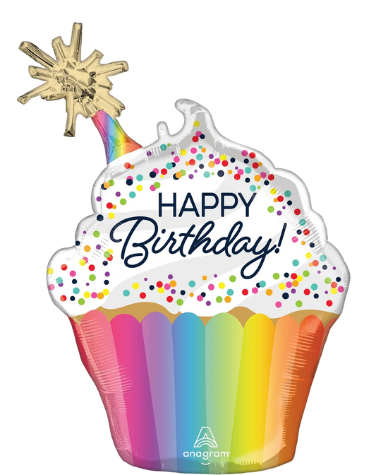 Anagram Confetti Sprinkle Happy Birthday 31 inch Foil Balloon 1ct