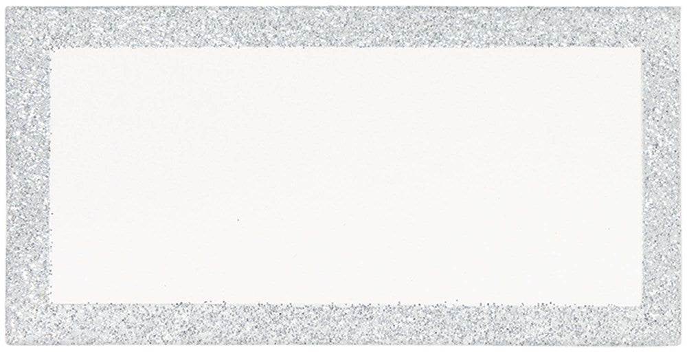 Place Cards Silver Glitter 50ct