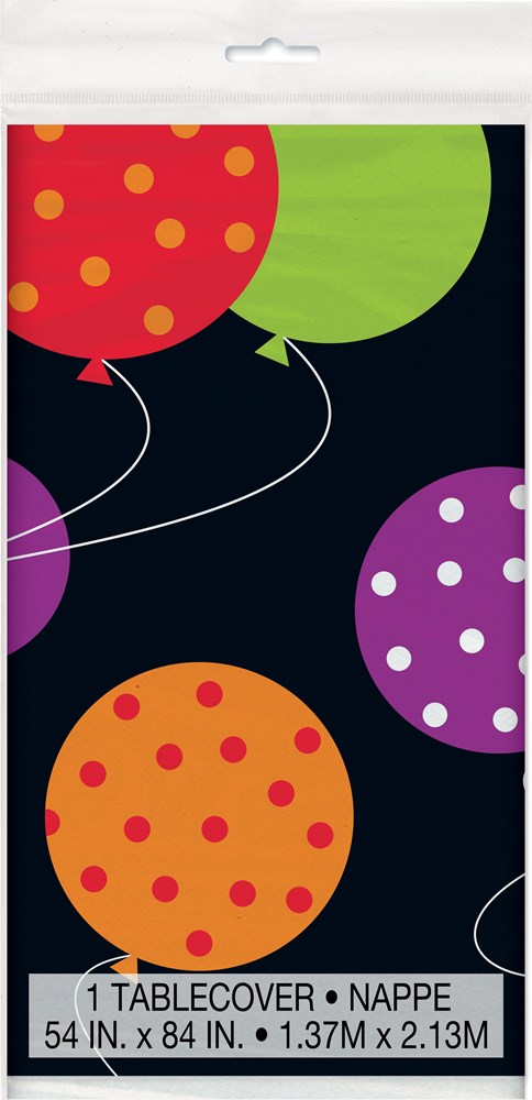 Mantel rectangular de plástico con texto en inglés "Birthday Cheer", 54" x 84"