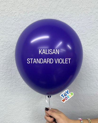 Globos de látex violeta estándar Kalisan de 12 pulgadas, 100 unidades
