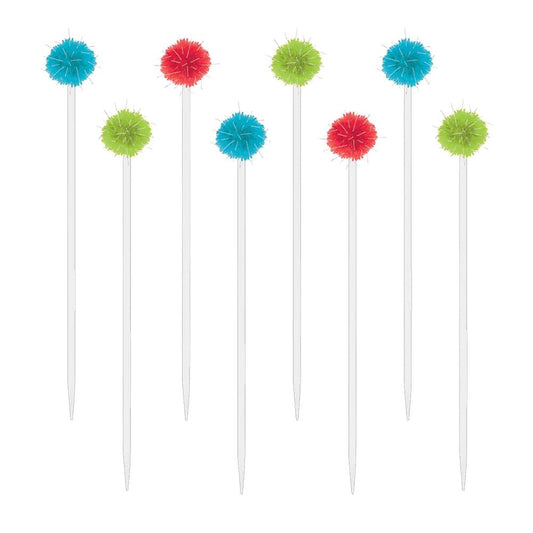 Pom Pom Drink Stirrer 12ct