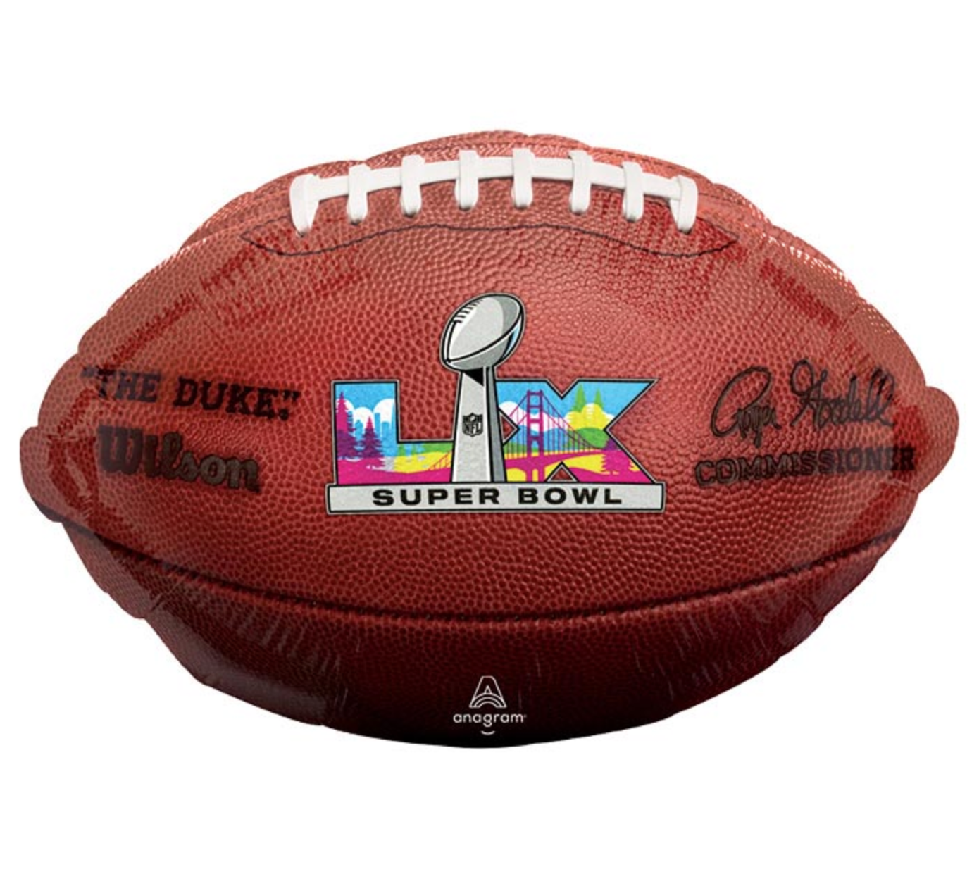 Anagram Foot Ball Shape NFL Superbowl LX 18 inch Foil Balloon 1ct