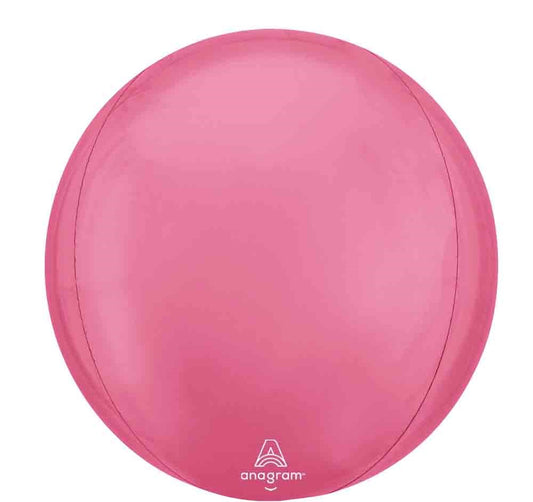 Anagram 16 inch Vibrant Pink Orbz Foil Balloon