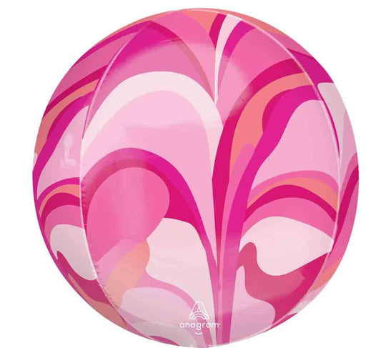 Anagram 16 inch Pink Macro Orbz Foil Balloon