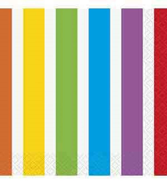 Rainbow Birthday Beverage Napkins, 16ct