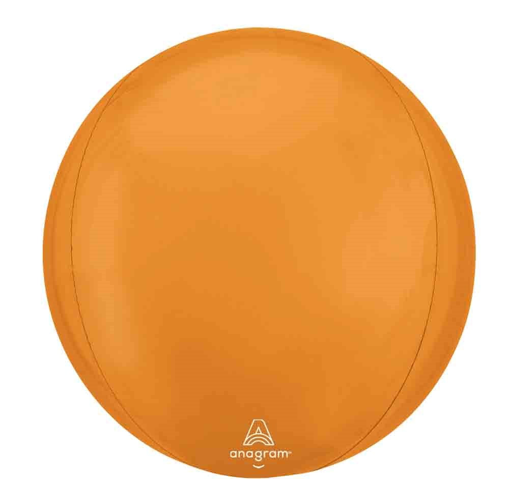 Anagram 16 inch Vibrant Orange Orbz Foil Balloon