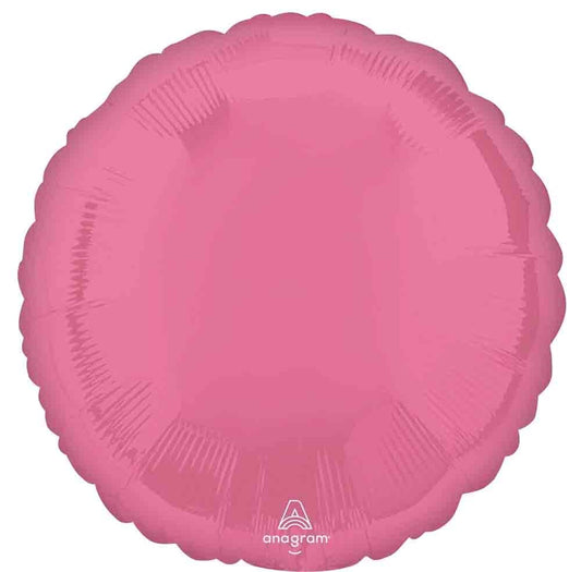Anagram 17 inch Vibrant Pink Round Foil Balloon