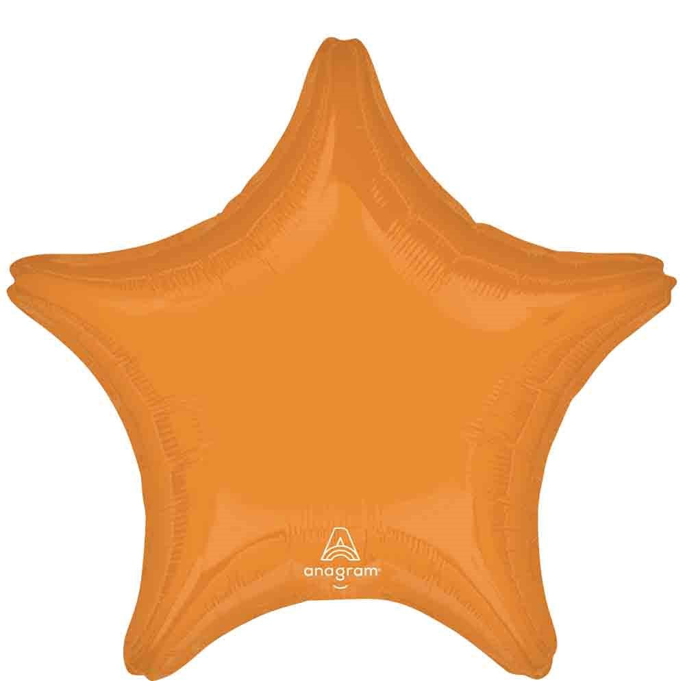 Anagram 19 inch Vibrant Orange Star Foil Balloon