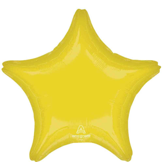 Anagram 19 inch Vibrant Yellow Star Foil Balloon