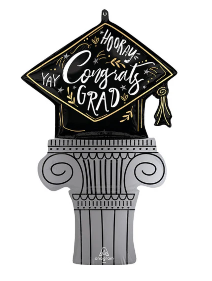Anagram Satin Grad Cap 35 inch Foil Balloon 1ct