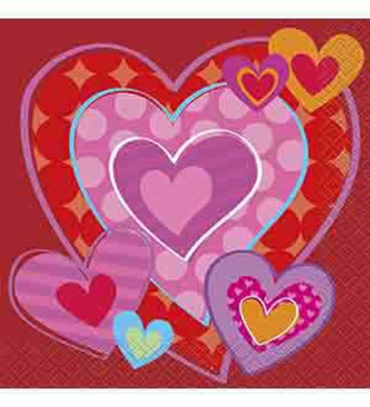 I Heart Valentine Napkin (S) 24ct