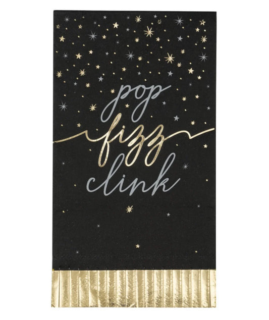 Disco New Year Fringe Guest Napkin 16ct