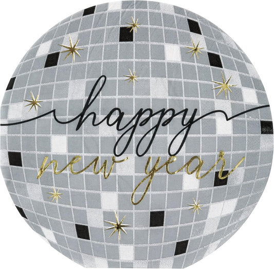 Disco New Year Ball Shape Large Napkin 16ct