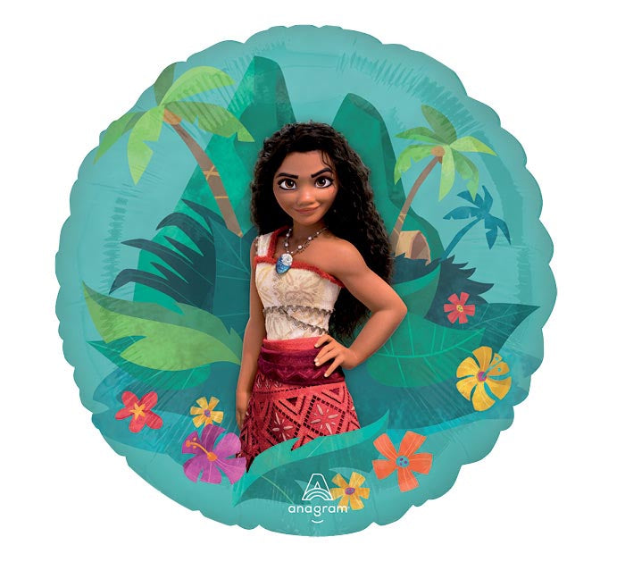 Anagram 17 inch Moana 2 Round Foil Balloon 1ct