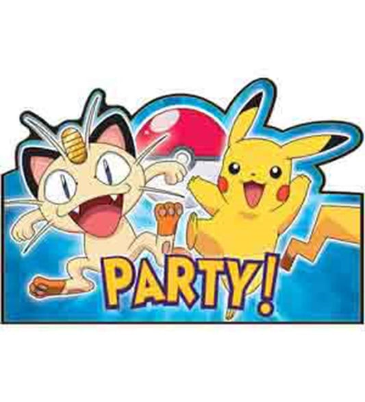 Pikachu y amigos invitaciones 8ct