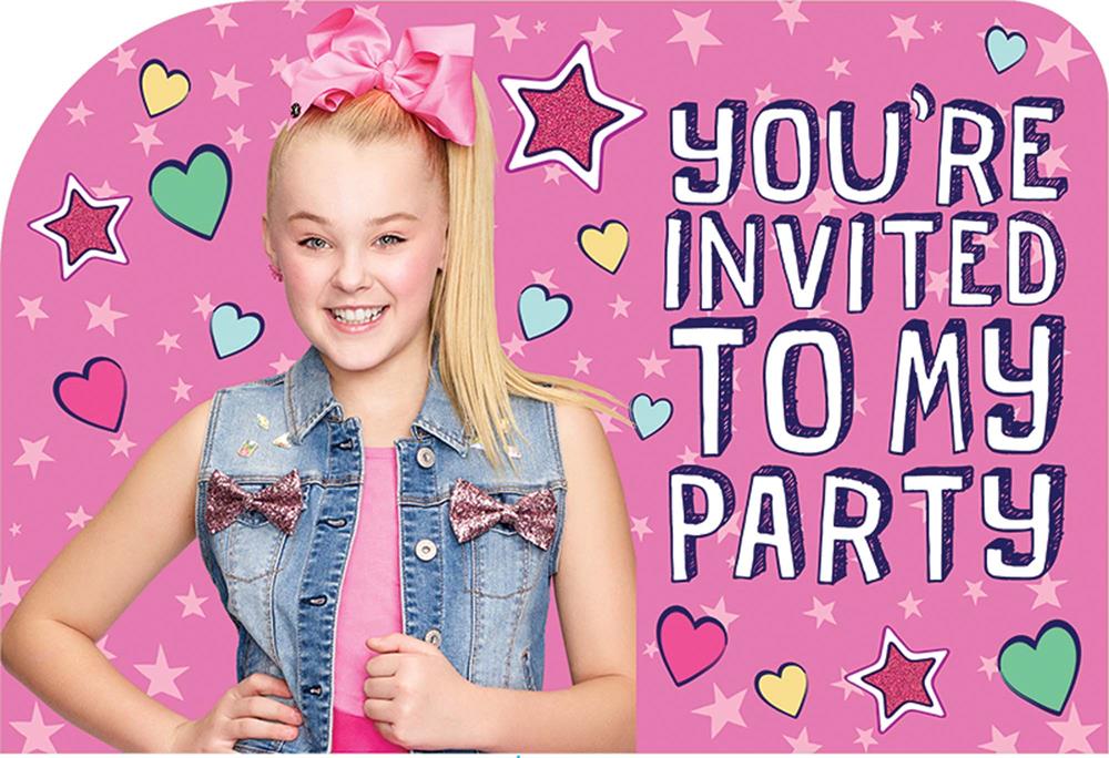 Jojo Siwa Invitaion 8ct