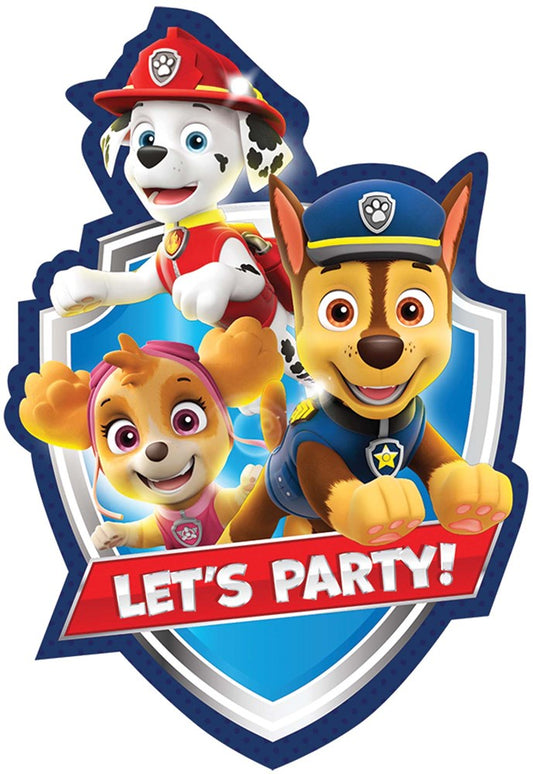 Paw Patrol Aventuras Invitaciones 8ct