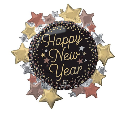 Anagram 30 inch New Years Eve Luxe New Years Foil Balloon 1ct