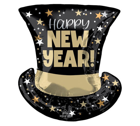 Anagram 24 inch New Years Eve Top Hat Bash Foil Balloon 1ct