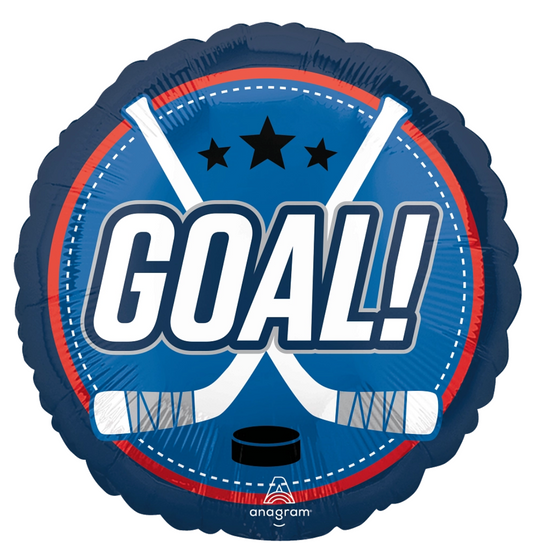 Anagram Hockey Round HEXL 17 inch Foil Balloon 1ct