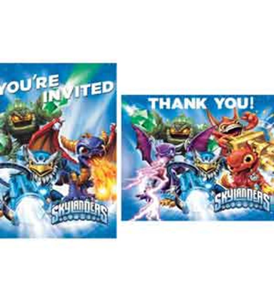 Invitación de Skylander Notas de agradecimiento 8