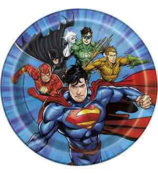 Justice League Plate 7 inch 8ct