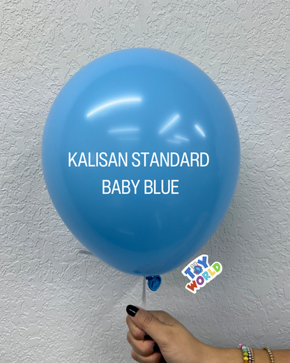Globos de látex de color azul bebé estándar Kalisan de 12 pulgadas, 100 unidades