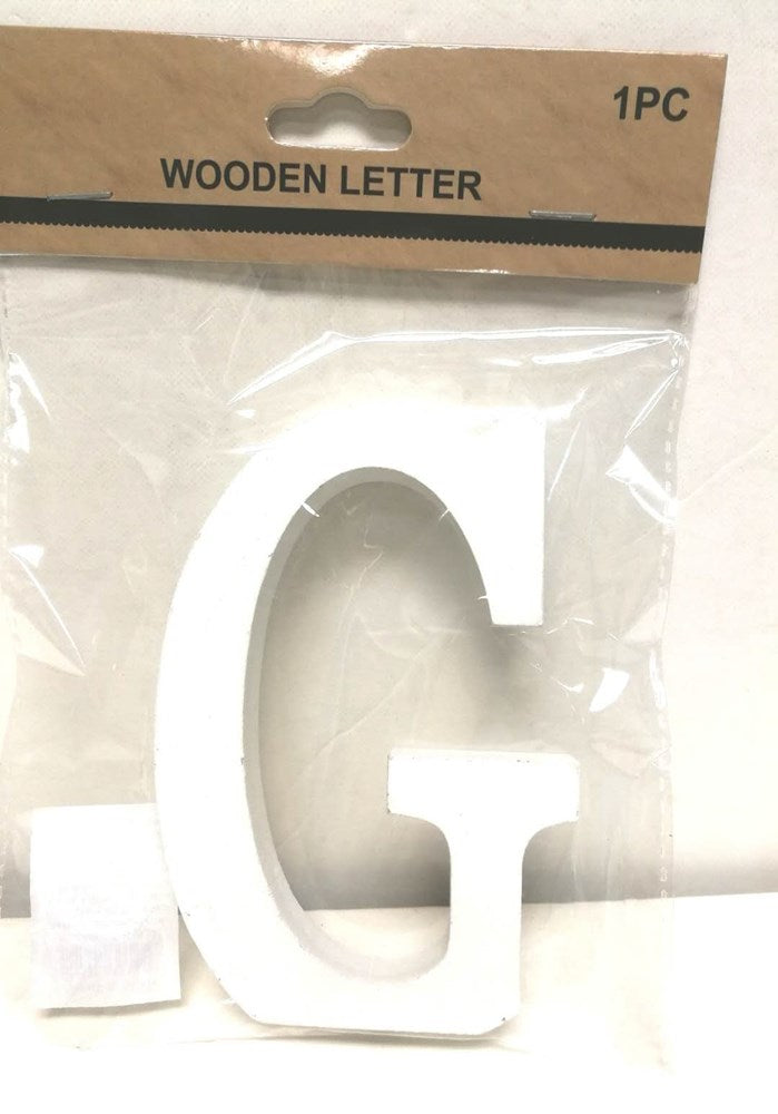 White Wood Letter G