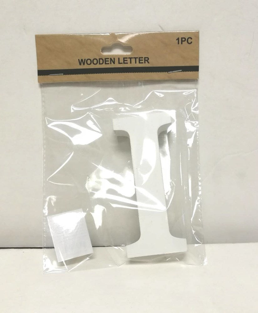 White Wood Letter I