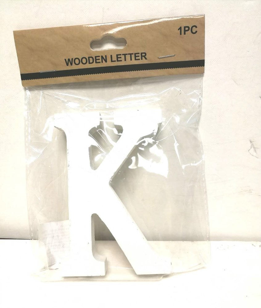 White Wood Letter K